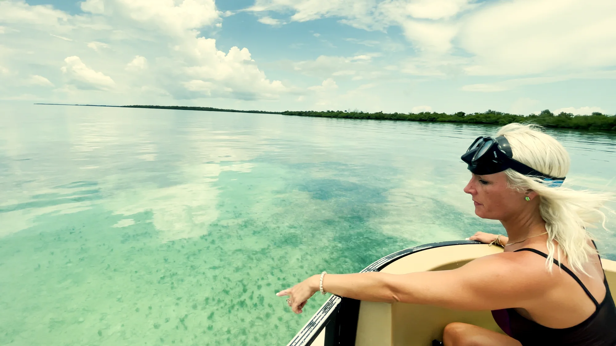 Guest enjoying the crystal clear water